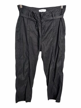Level 99 Black Paperbag Waist Ankle Pants